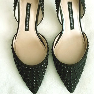 EUC French Connection Efina Studded Kitten Heels